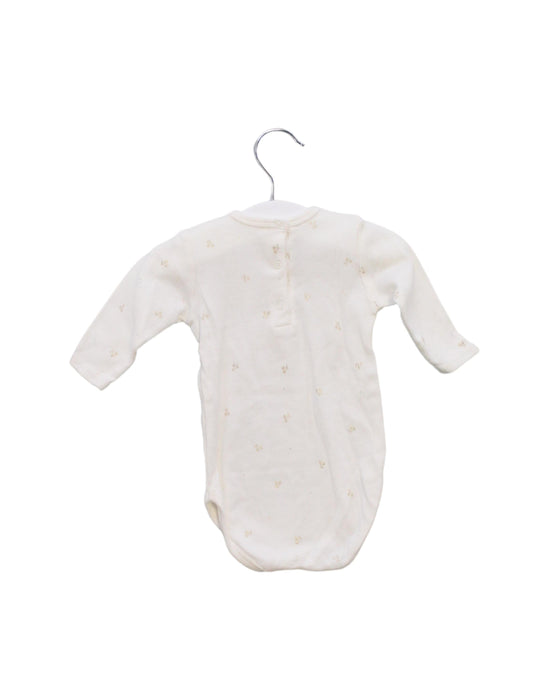 A Ivory Long Sleeve Bodysuits from Bonpoint in size 0-3M for boy. (Back View)