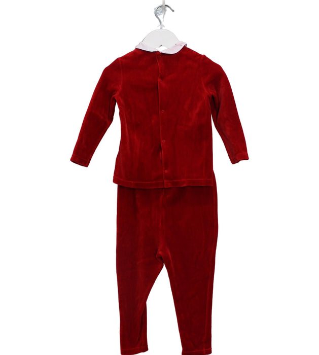 A Red Pyjama Sets from Bonpoint in size 12-18M for girl. (Back View)
