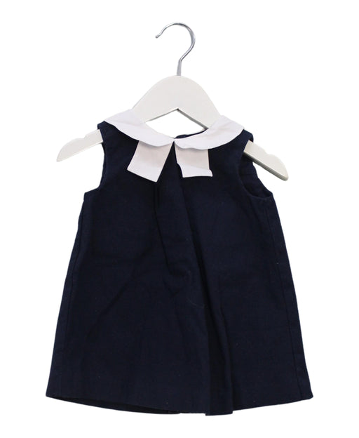 A Navy Sleeveless Dresses from Jacadi in size 6-12M for girl. (Front View)