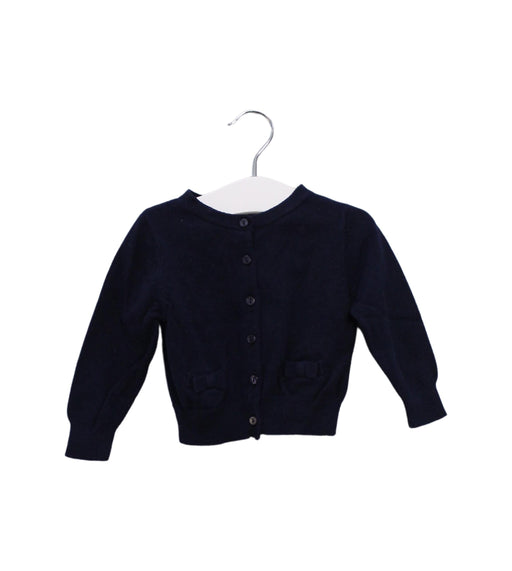 A Navy Cardigans from Jacadi in size 12-18M for girl. (Front View)