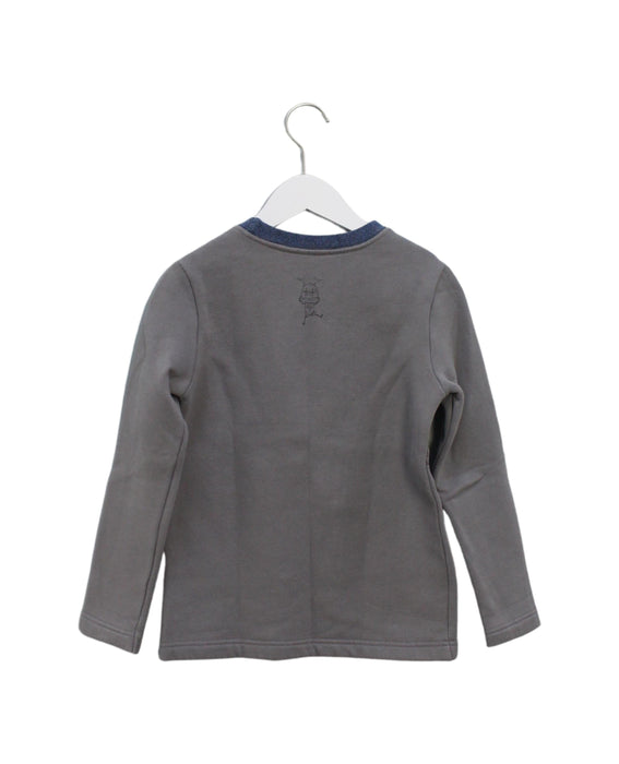 A Grey Crewneck Sweatshirts from Kingkow in size 10Y for boy. (Back View)