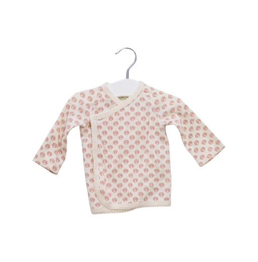 A Pink Long Sleeve Tops from Nature Baby in size 0-3M for girl. (Front View)