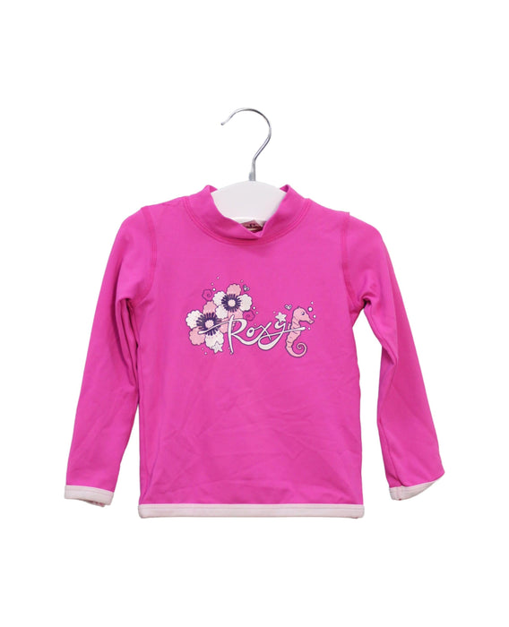 A Pink Rash Guards from Roxy in size 3-6M for girl. (Front View)