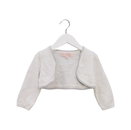 A White Cardigans from Tutu Du Monde in size 3-6M for girl. (Front View)