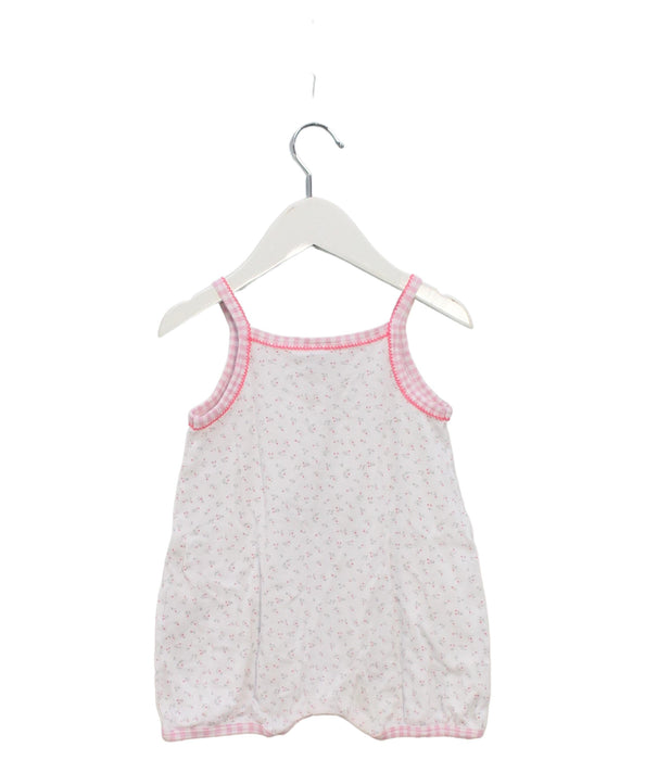 A White Sleeveless Rompers from Petit Bateau in size 12-18M for girl. (Back View)