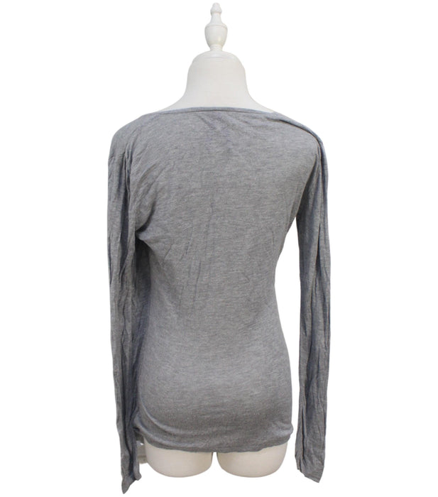 A Grey Long Sleeve Tops from Seraphine in size S for maternity. (Back View)