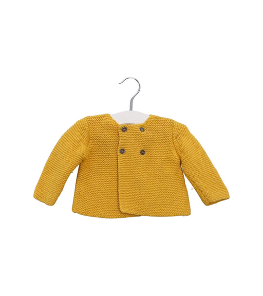 A Yellow Cardigans from Bout'Chou in size 3-6M for girl. (Front View)