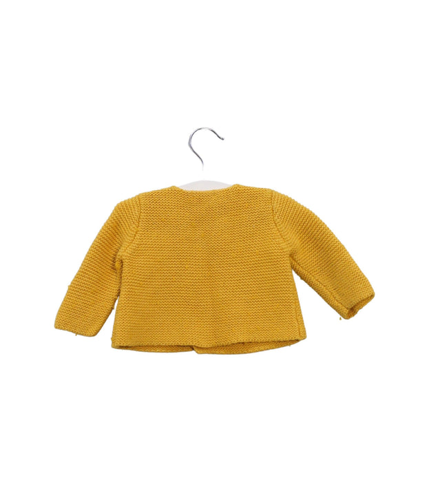 A Yellow Cardigans from Bout'Chou in size 3-6M for girl. (Back View)