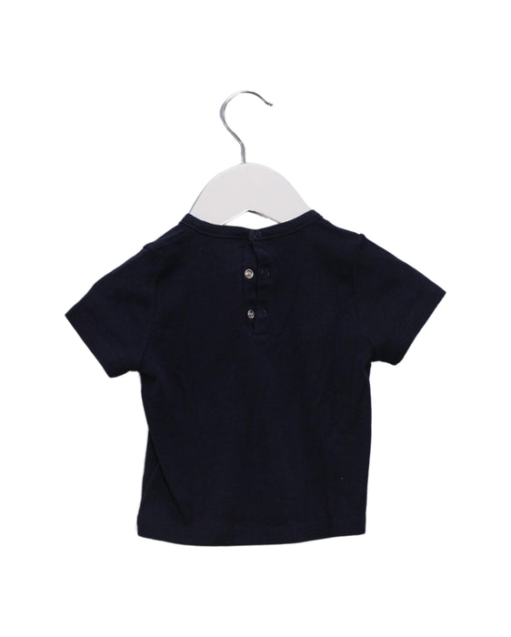 A Navy Short Sleeve T Shirts from Petit Bateau in size 6-12M for boy. (Back View)