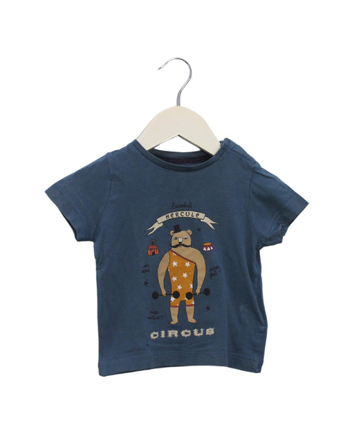 A Blue Short Sleeve T Shirts from Bout'Chou in size 6-12M for boy. (Front View)