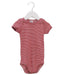A Red Short Sleeve Bodysuits from Petit Bateau in size 6-12M for neutral. (Front View)