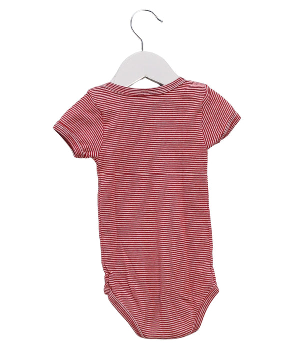 A Red Short Sleeve Bodysuits from Petit Bateau in size 6-12M for neutral. (Back View)