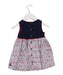 A Navy Sleeveless Dresses from Sergent Major in size 6-12M for girl. (Back View)