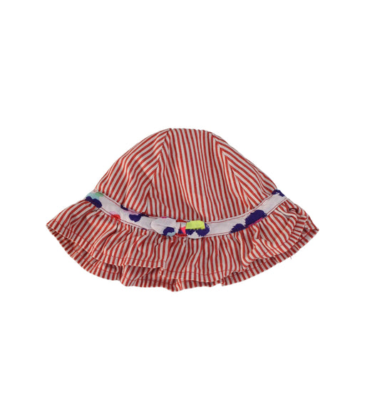 A Red Sun Hats from DPAM in size 0-3M for girl. (Front View)