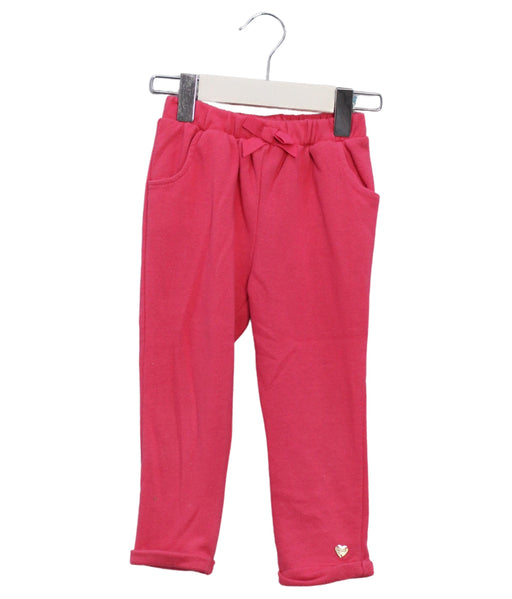 A Pink Sweatpants from Juicy Couture in size 2T for girl. (Front View)