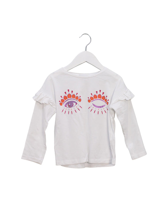 A White Long Sleeve Tops from Kenzo in size 3T for girl. (Front View)