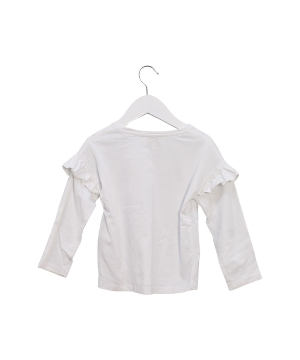 A White Long Sleeve Tops from Kenzo in size 3T for girl. (Back View)