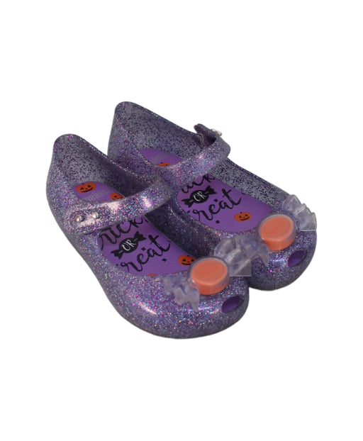 A Purple Flats from Mini Melissa in size 3T for girl. (Front View)