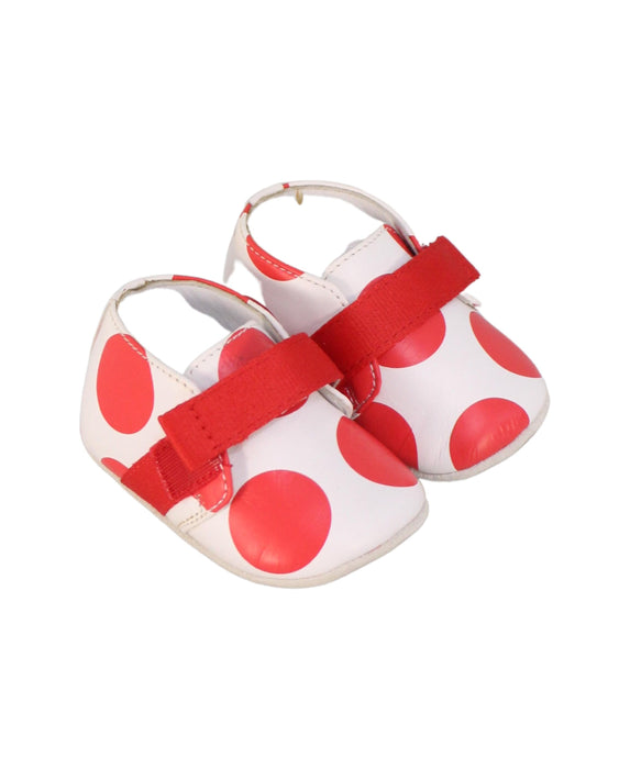 A Red Flats from Burberry in size Newborn for girl. (Front View)