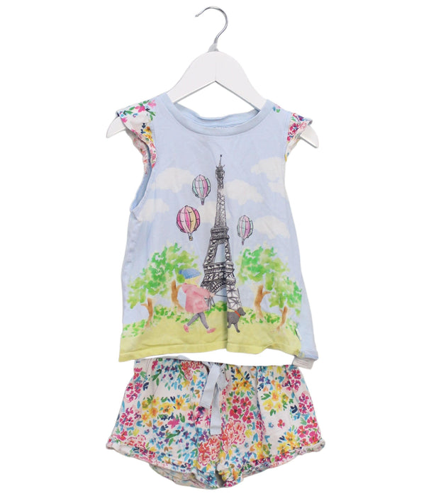 A Blue Shorts Sets from Peter Alexander in size 3T for girl. (Front View)