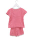 A Pink Pyjama Sets from Petit Bateau in size 4T for girl. (Back View)