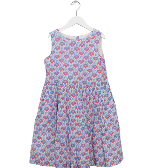 A Blue Sleeveless Dresses from Bonpoint in size 12Y for girl. (Front View)
