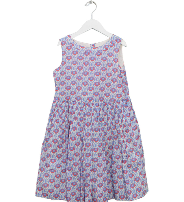 A Blue Sleeveless Dresses from Bonpoint in size 12Y for girl. (Front View)