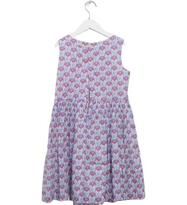 A Blue Sleeveless Dresses from Bonpoint in size 12Y for girl. (Back View)