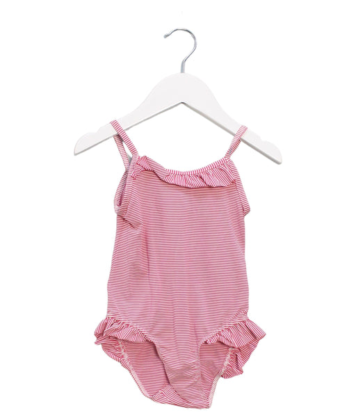 A Pink Swimsuits from Petit Bateau in size 18-24M for girl. (Front View)