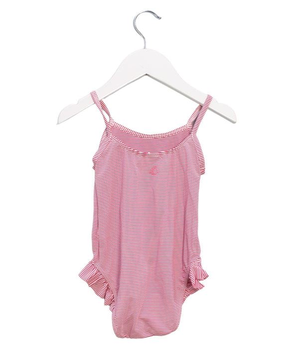 A Pink Swimsuits from Petit Bateau in size 18-24M for girl. (Back View)