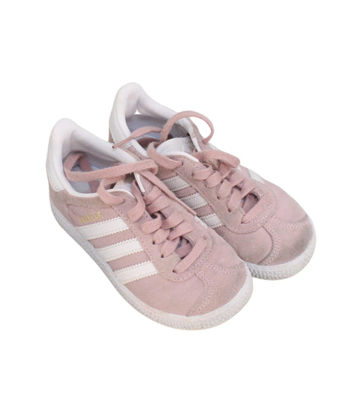 A Pink Sneakers from Adidas in size 5T for girl. (Front View)