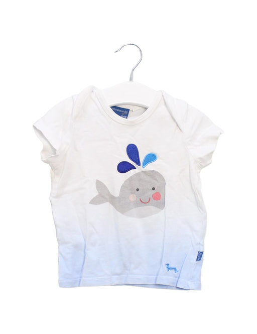 A White Short Sleeve Tops from Peter Alexander in size 12-18M for girl. (Front View)