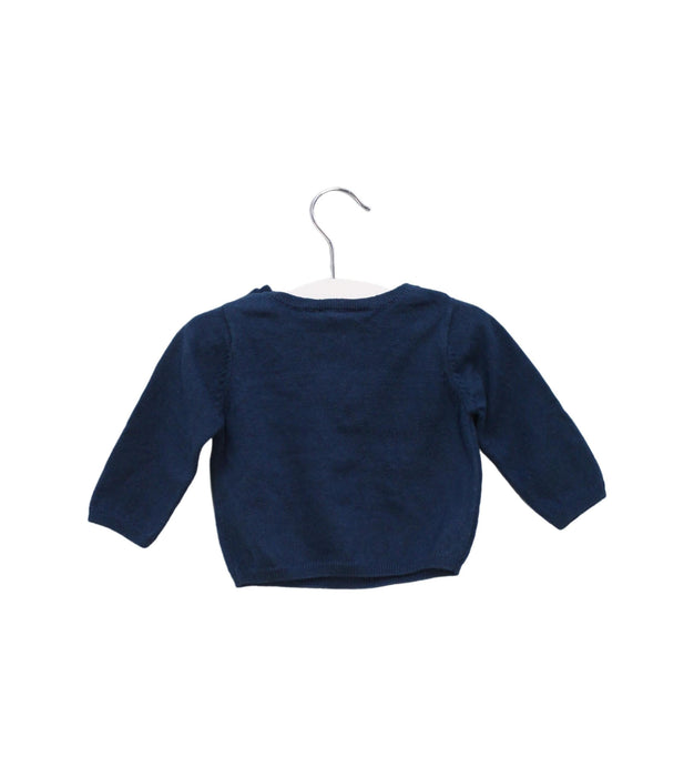 A Navy Knit Sweaters from Jacadi in size 3-6M for girl. (Back View)