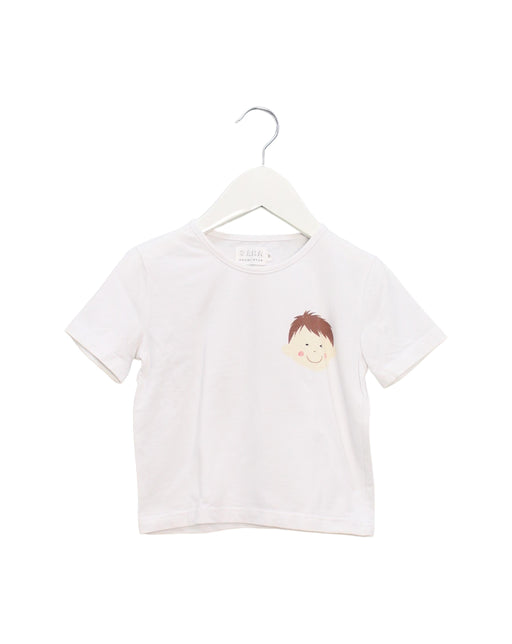 A White Short Sleeve T Shirts from Naomi Wear in size 18-24M for girl. (Front View)