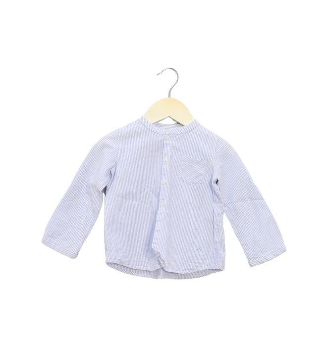 A Blue Shirts from Nanos in size 18-24M for boy. (Front View)