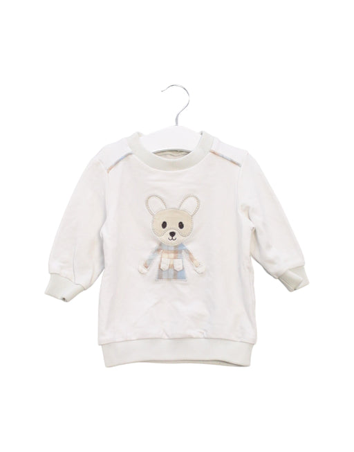 A White Crewneck Sweatshirts from Nicholas & Bears in size 6-12M for boy. (Front View)