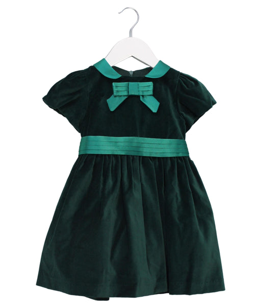 A Green Short Sleeve Dresses from Patachou in size 3T for girl. (Front View)