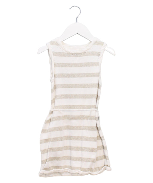 A White Sleeveless Dresses from Tommy Hilfiger in size 4T for girl. (Front View)
