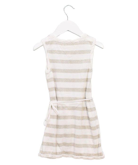 A White Sleeveless Dresses from Tommy Hilfiger in size 4T for girl. (Back View)