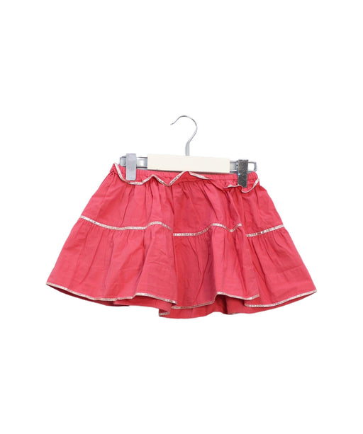 A Pink Short Skirts from Velveteen in size 4T for girl. (Front View)