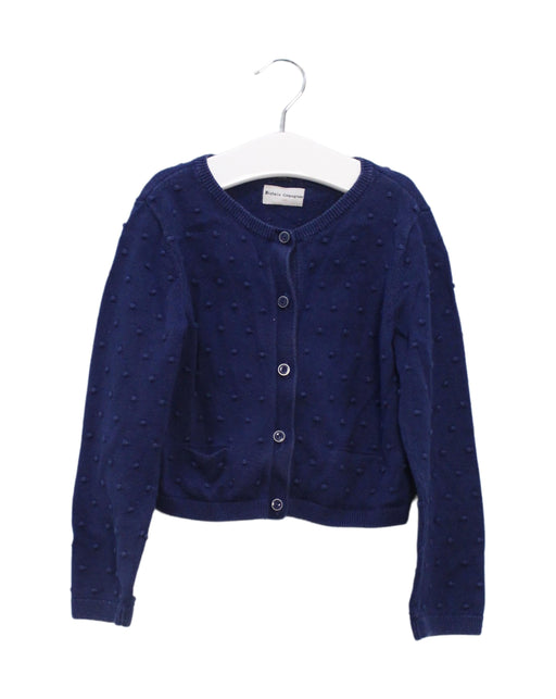 A Blue Cardigans from Tommy Hilfiger in size 4T for girl. (Front View)