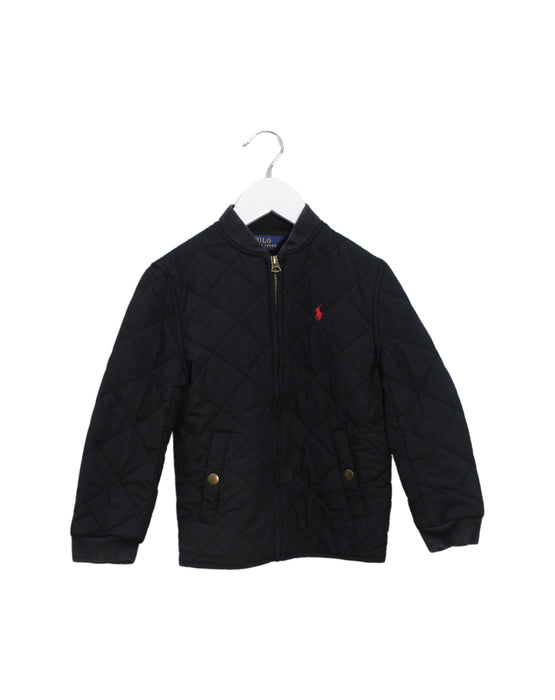 A Black Puffer/Quilted Jackets from Polo Ralph Lauren in size 5T for boy. (Front View)