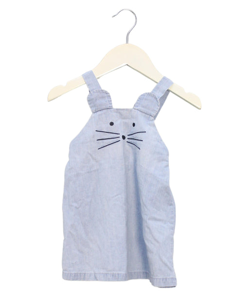 A Blue Overall Dresses from Seed in size 3-6M for girl. (Front View)