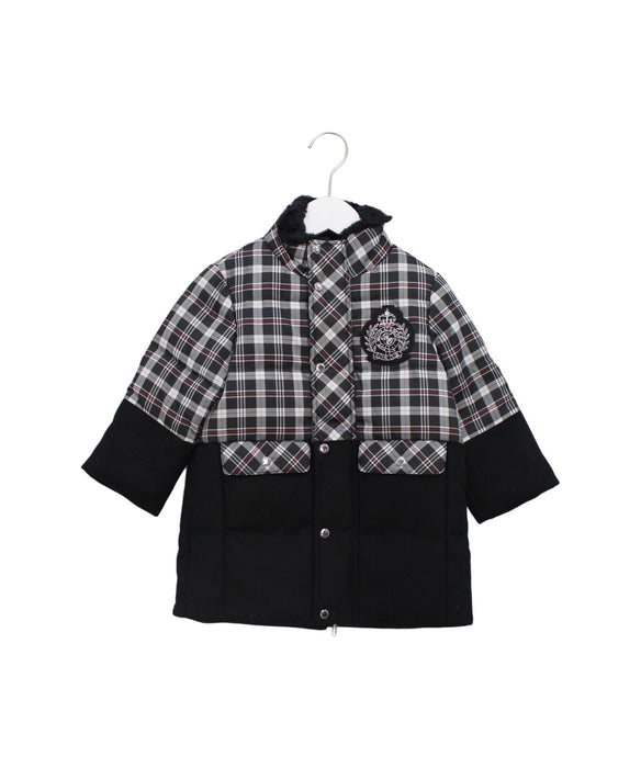 A Black Puffer/Quilted Jackets from Nicholas & Bears in size 3T for boy. (Front View)