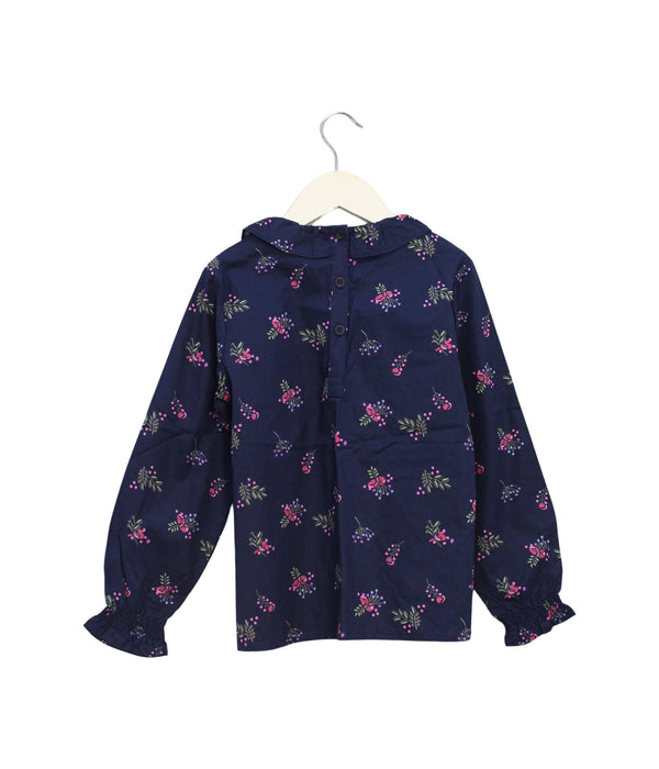 A Navy Long Sleeve Tops from Chickeeduck in size 7Y for girl. (Back View)
