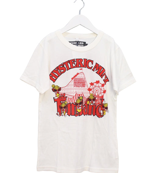 A Ivory Short Sleeve T Shirts from Hysteric Mini in size 10Y for boy. (Front View)