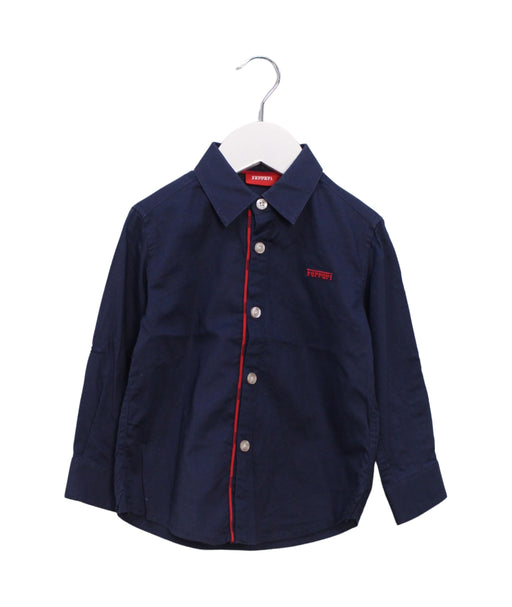 A Navy Shirts from Ferrari in size 2T for boy. (Front View)