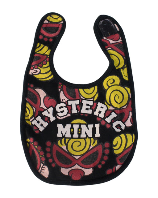 A Black Bibs from Hysteric Mini in size O/S for girl. (Front View)
