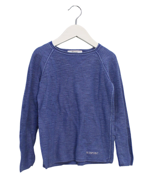 A Blue Crewneck Sweatshirts from Bonpoint in size 6T for boy. (Front View)