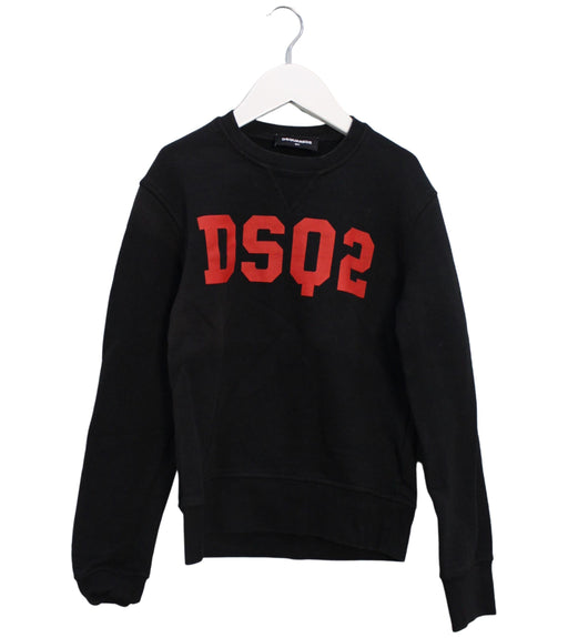 A Black Sweatshirts from DSquared2 in size 10Y for boy. (Front View)